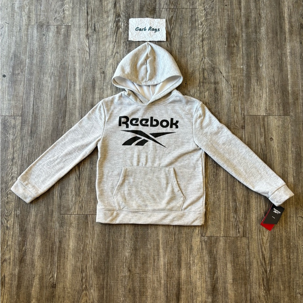 Reebok Youth Pullover Hoodie (Gray) - Kids Size 12 - New With Tags NWT 🏷️